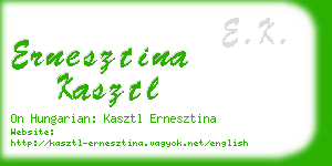 ernesztina kasztl business card